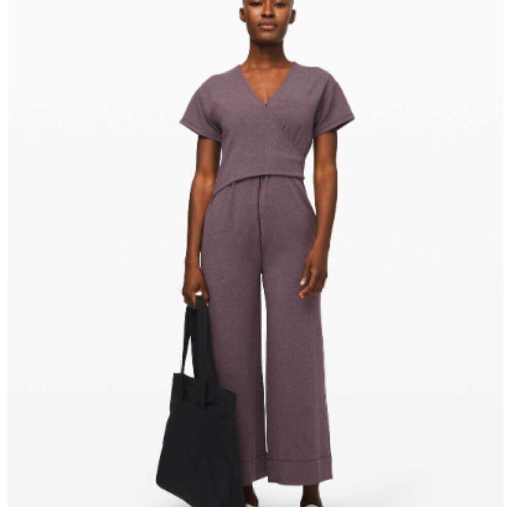 Lululemon Its a Tie Heathered Purple Jumpsuit Size 2
